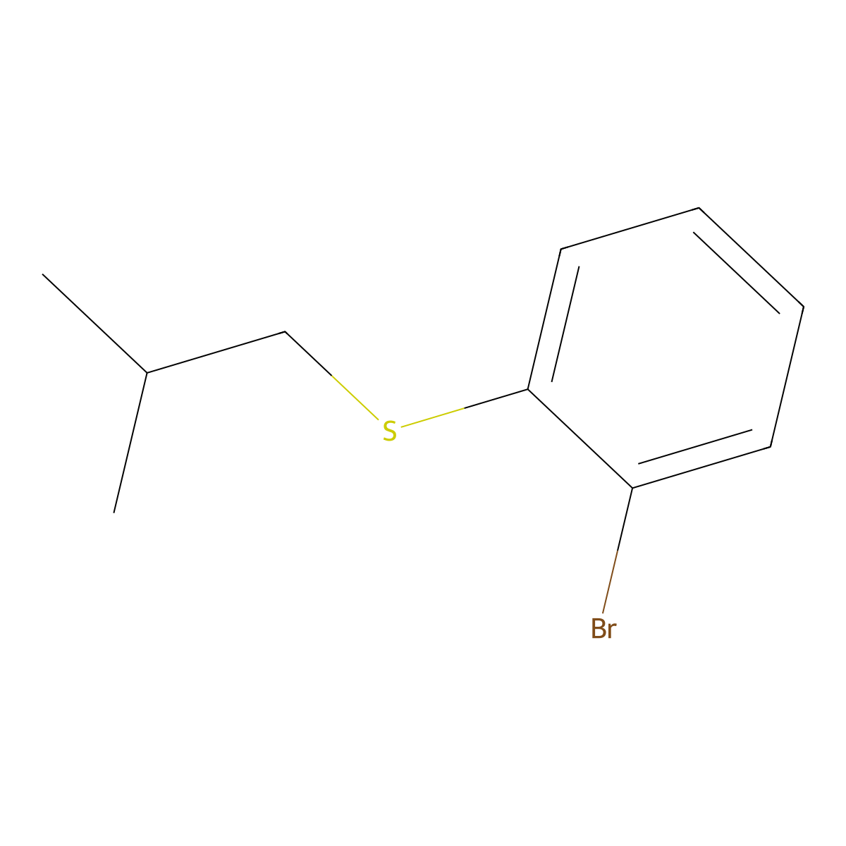 1-Bromo-2-iso-butylthiobenzene molecular structure, CAS 444581-49-1