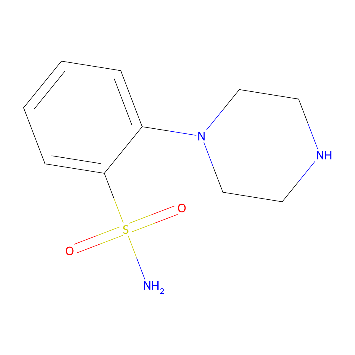 2-(Piperazin-1-yl)benzene-1-sulfonamide molecular structure, CAS 444581-65-1