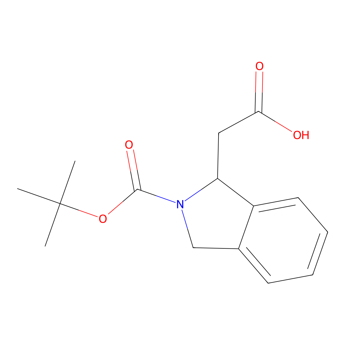 2-{2-[(tert-butoxy)carbonyl]-2,3-dihydro-1H-isoindol-1-yl}acetic acid molecular structure, CAS 444583-13-5
