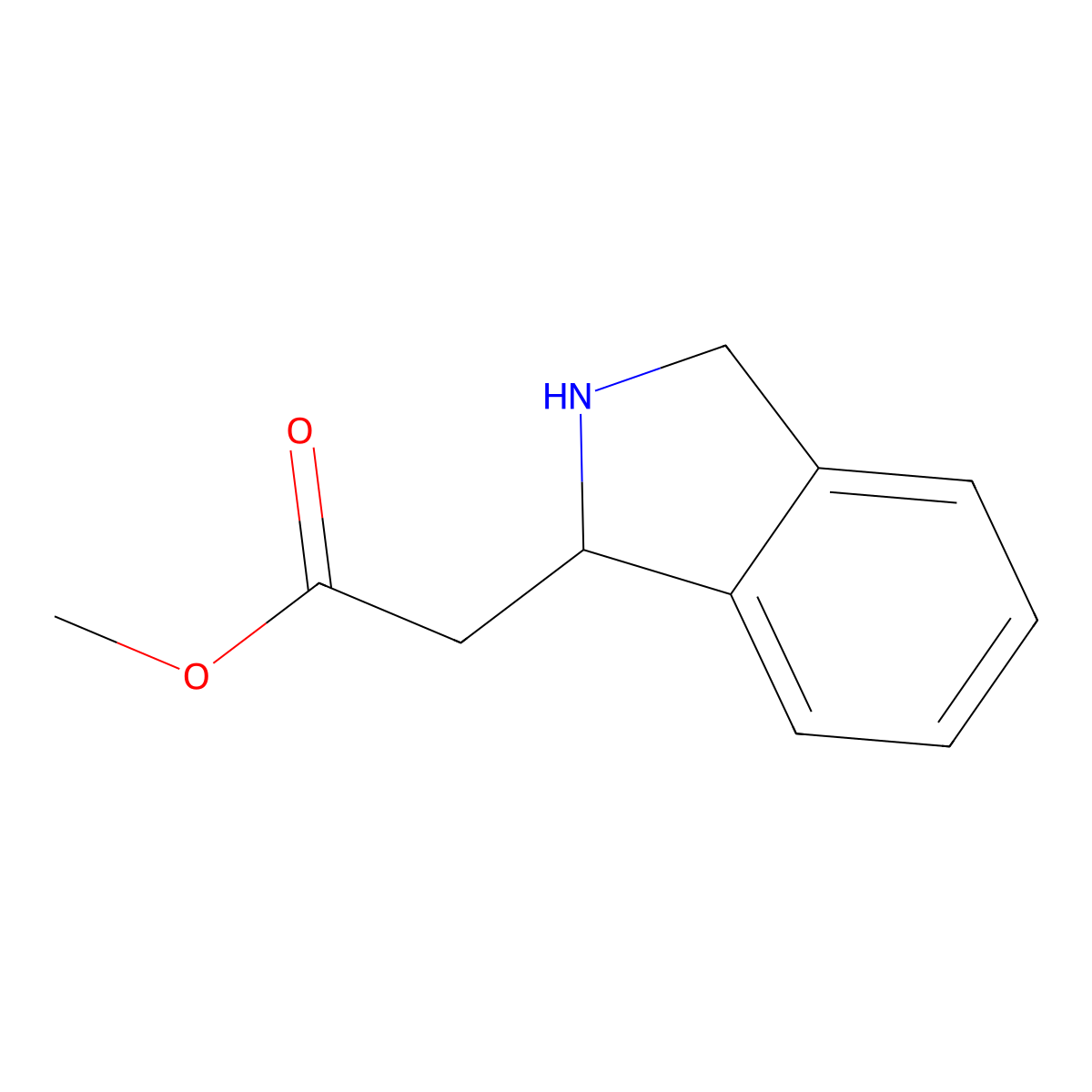 Methyl 2-(isoindolin-1-yl)acetate molecular structure, CAS 444583-14-6