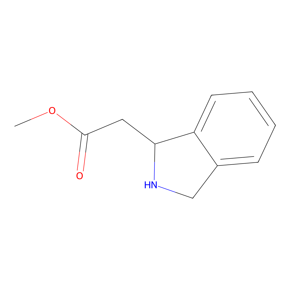 Methyl 2-(isoindolin-1-yl)acetate molecular structure, CAS 444583-14-6