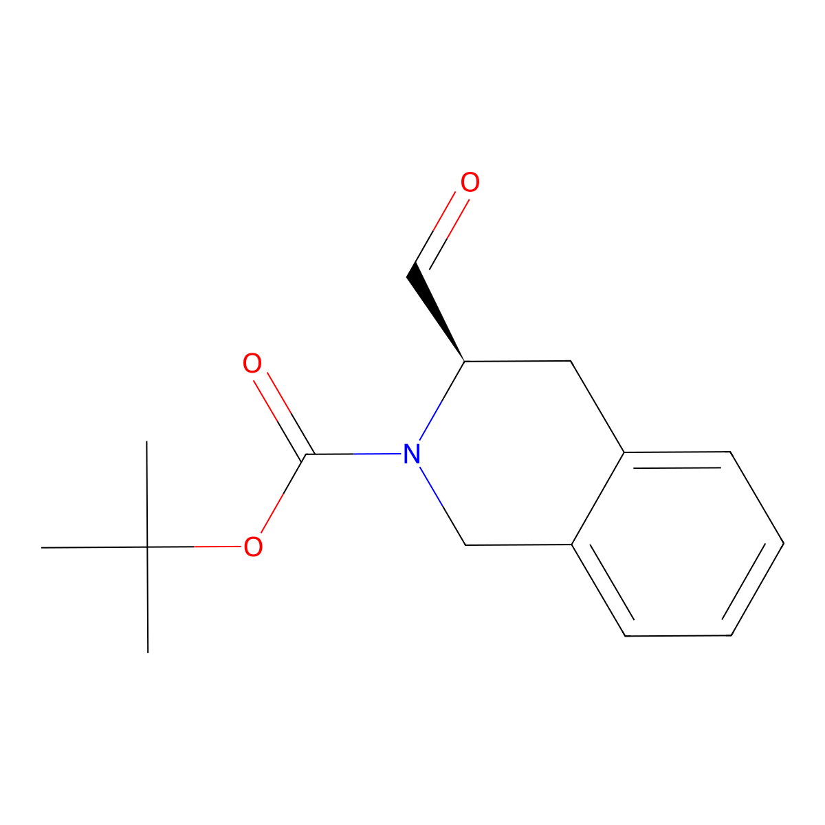 (R)-Tert-butyl 3-formyl-3,4-dihydroisoquinoline-2(1H)-carboxylate molecular structure, CAS 444583-19-1
