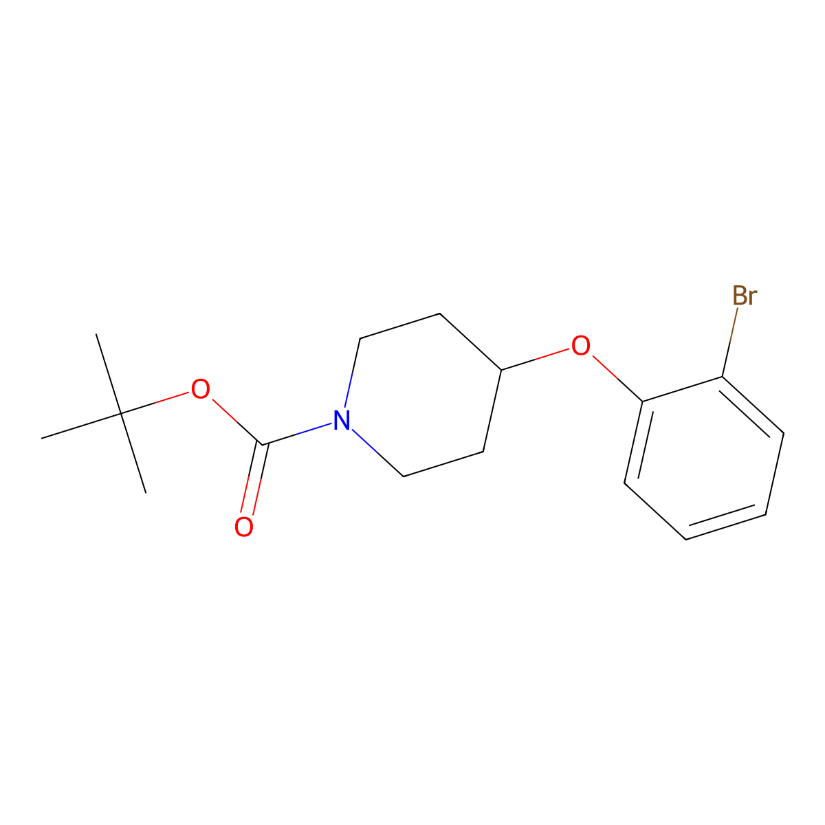 Tert-butyl 4-(2-bromophenoxy)piperidine-1-carboxylate molecular structure, CAS 444605-55-4
