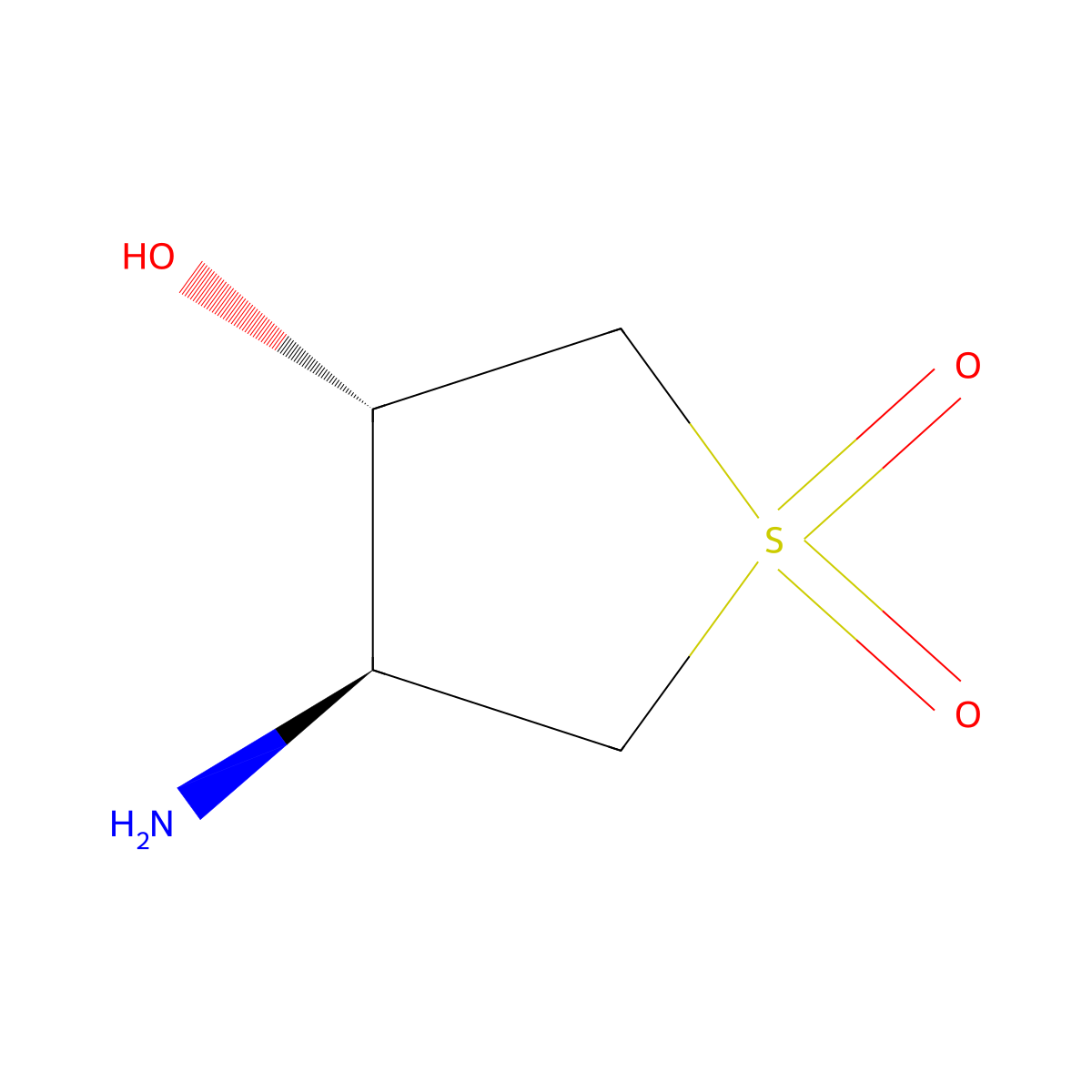 rac-(3R,4R)-3-amino-4-hydroxy-1lambda6-thiolane-1,1-dione molecular structure, CAS 444608-38-2