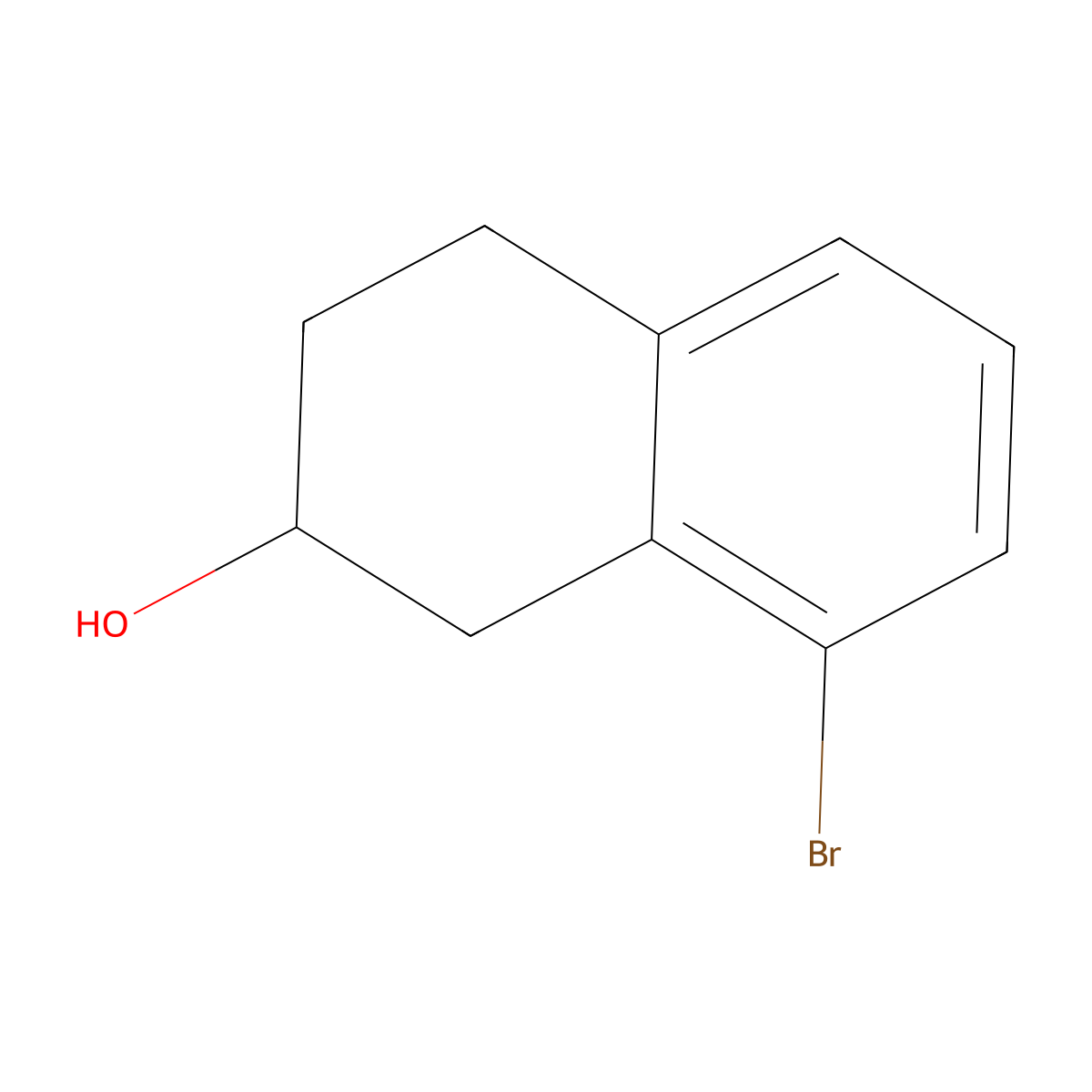 8-Bromo-1,2,3,4-tetrahydronaphthalen-2-ol molecular structure, CAS 444619-84-5