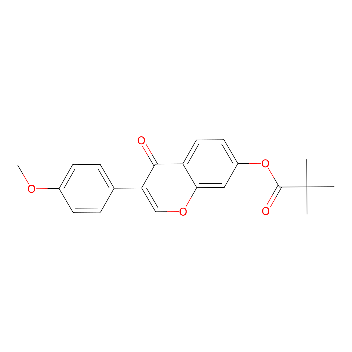3-(4-methoxyphenyl)-4-oxo-4H-chromen-7-yl pivalate molecular structure, CAS 444643-83-8