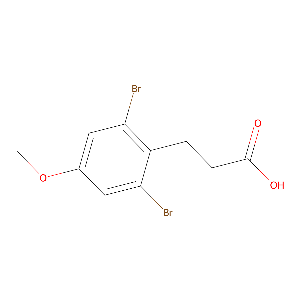 3-(2,6-Dibromo-4-methoxyphenyl)-propionic acid molecular structure, CAS 444663-45-0