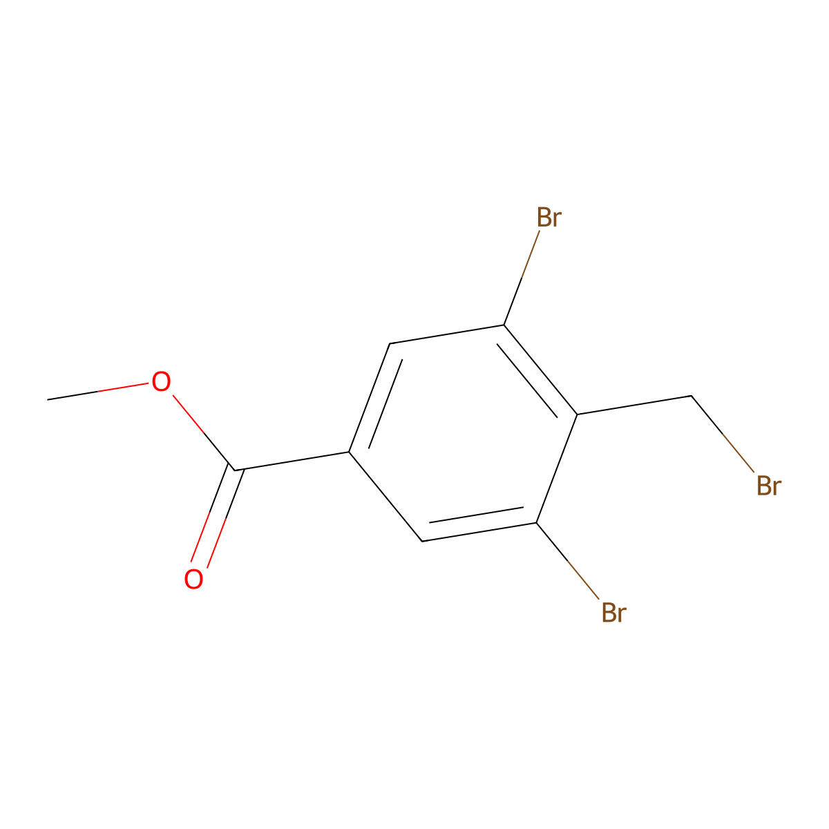 Methyl 3,5-dibromo-4-(bromomethyl)benzoate molecular structure, CAS 444663-80-3
