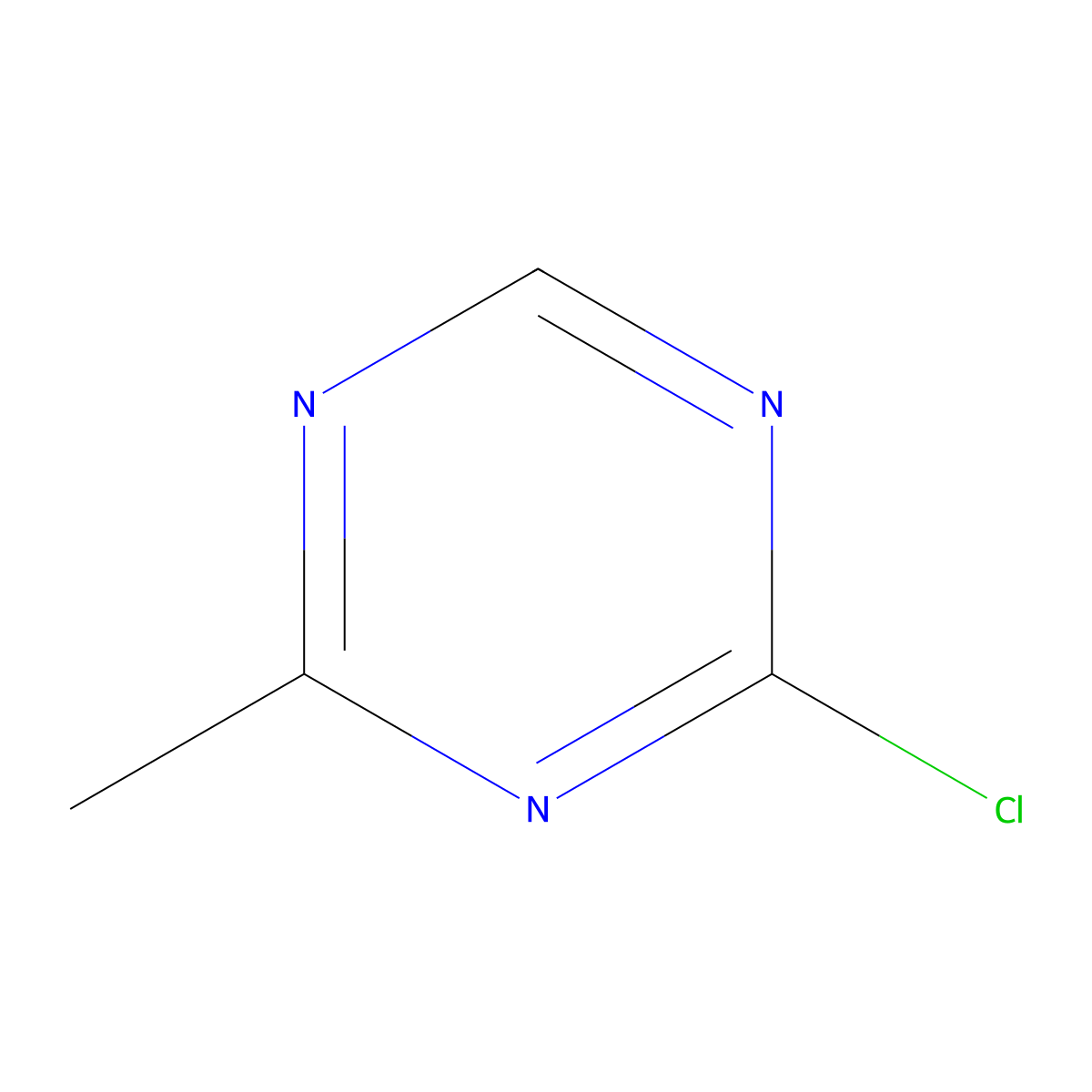 2-Chloro-4-methyl-1,3,5-triazine molecular structure, CAS 444666-43-7