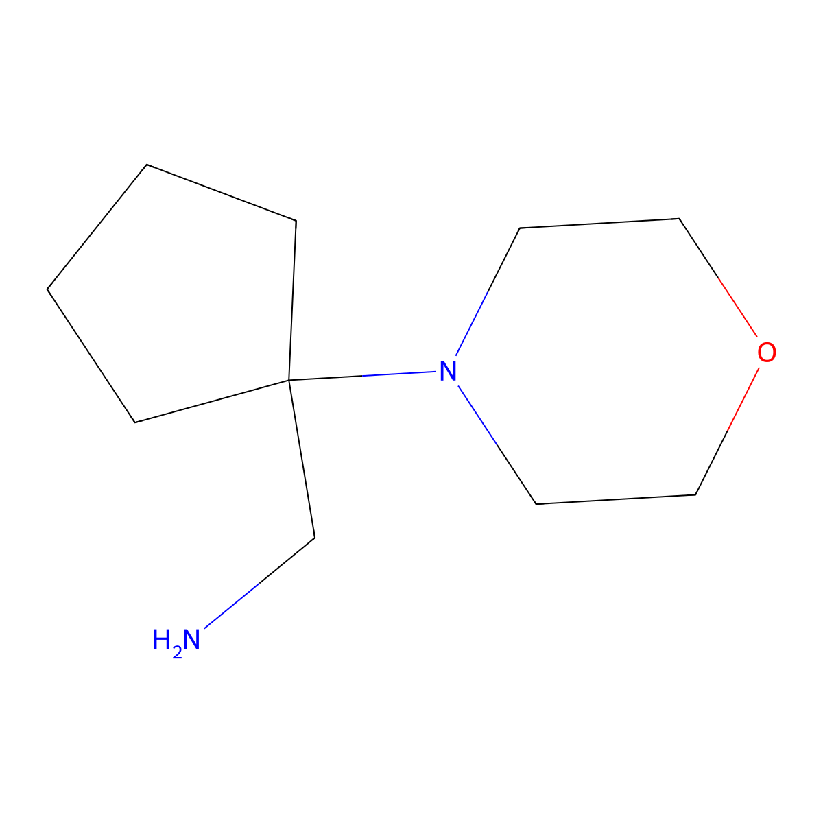 [1-(Morpholin-4-yl)cyclopentyl]methanamine molecular structure, CAS 444666-61-9