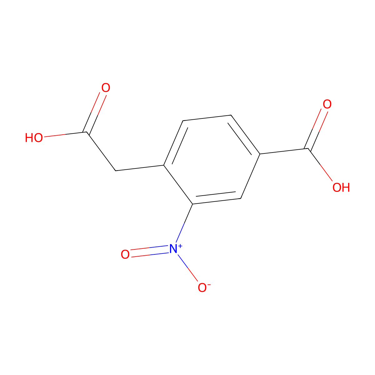 4-(Carboxymethyl)-3-nitrobenzoic acid molecular structure, CAS 444667-11-2