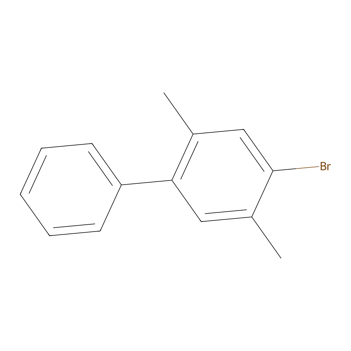 4-Bromo-2,5-dimethyl-1,1'-biphenyl molecular structure, CAS 444683-57-2