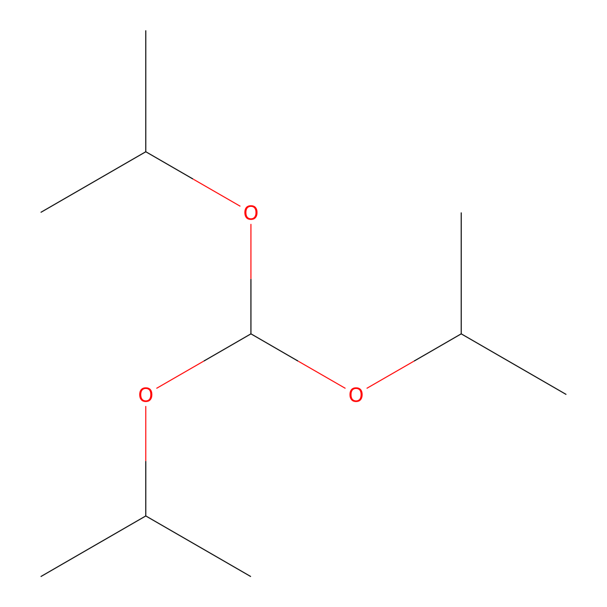 Propane, 2,2',2''-[methylidynetris(oxy)]tris- molecular structure, CAS 4447-60-3