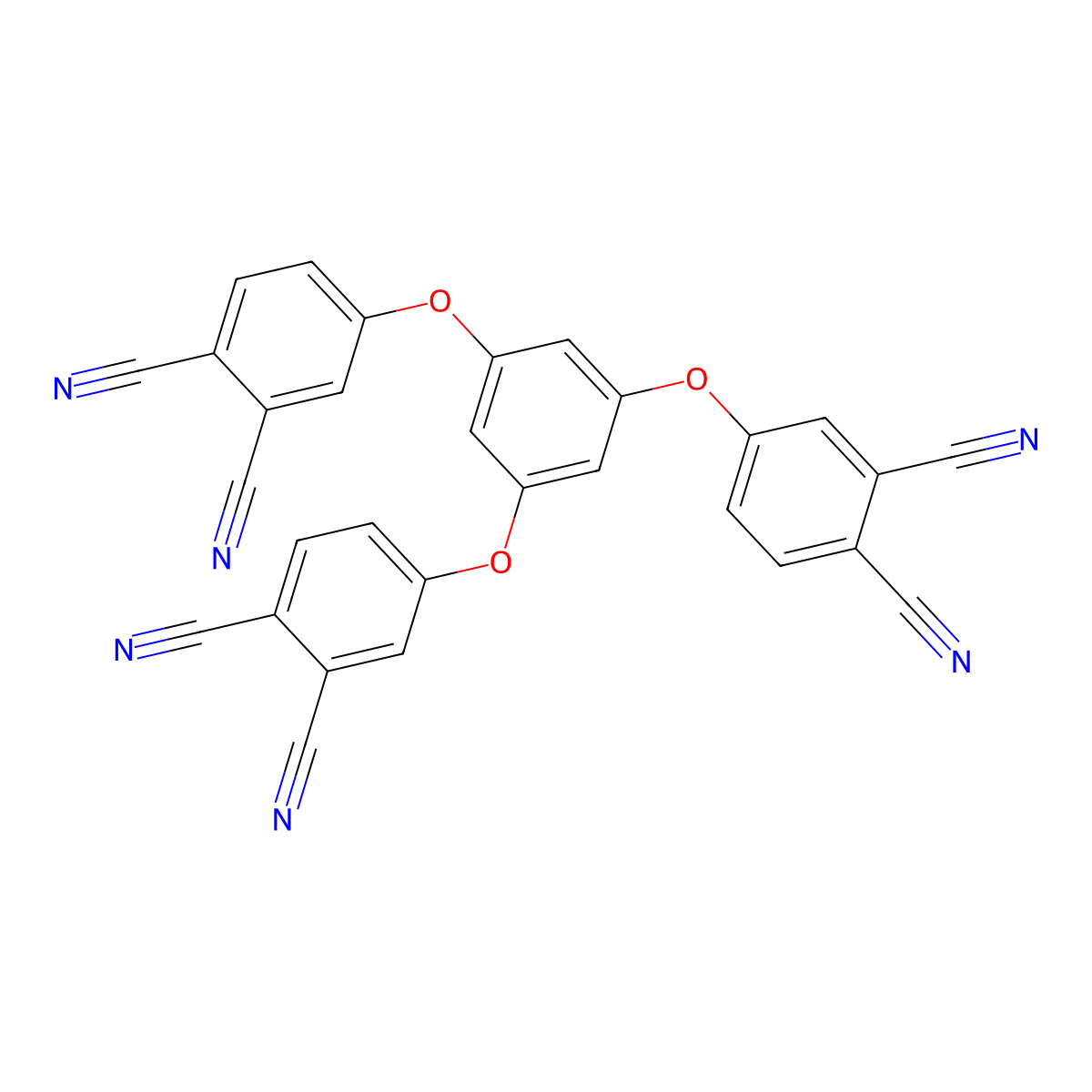 1,3,5-Tris(3,4-dicyanophenoxy)benzene molecular structure, CAS 444717-57-1