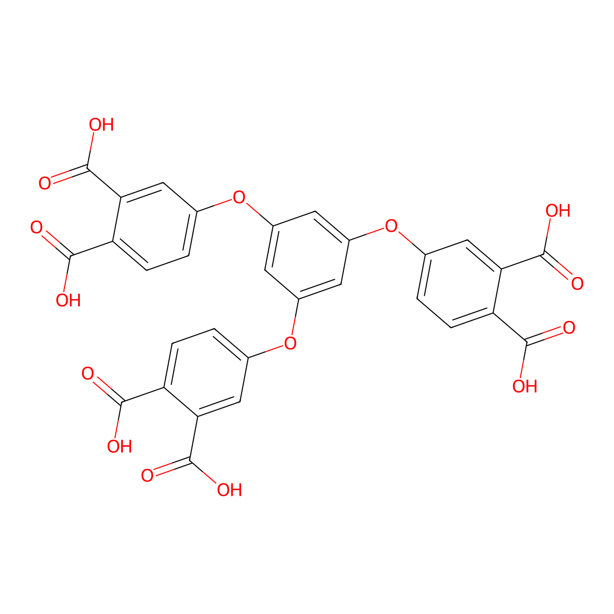4,4',4''-(Benzene-1,3,5-triyltris(oxy))triphthalic acid molecular structure, CAS 444717-58-2
