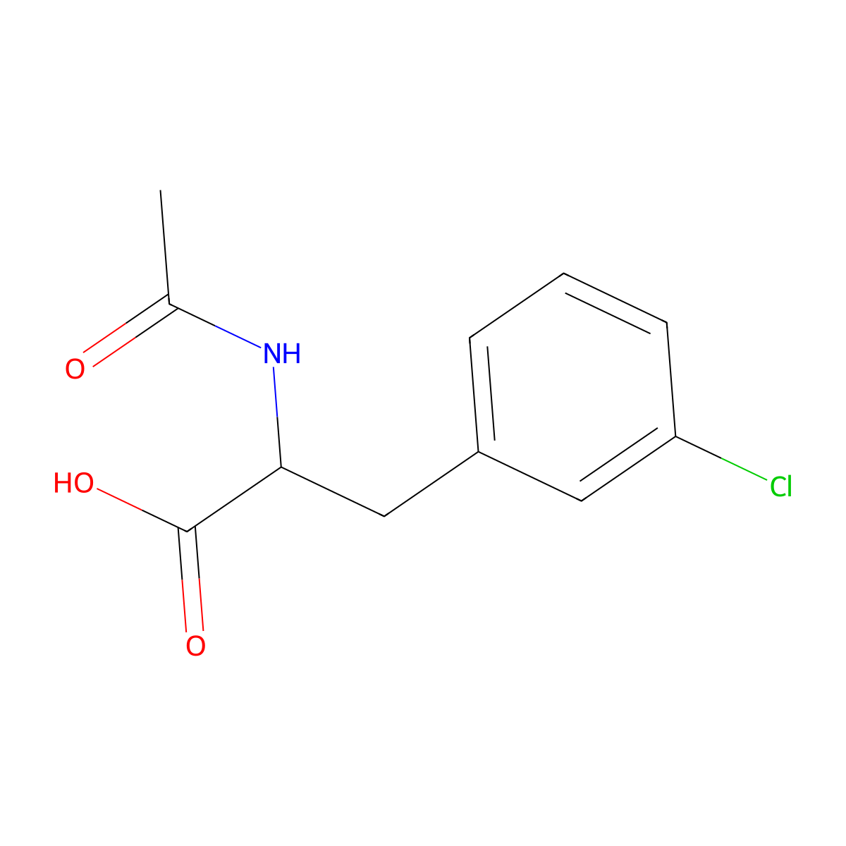 3-(3-Chlorophenyl)-2-acetamidopropanoic acid molecular structure, CAS 444726-89-0