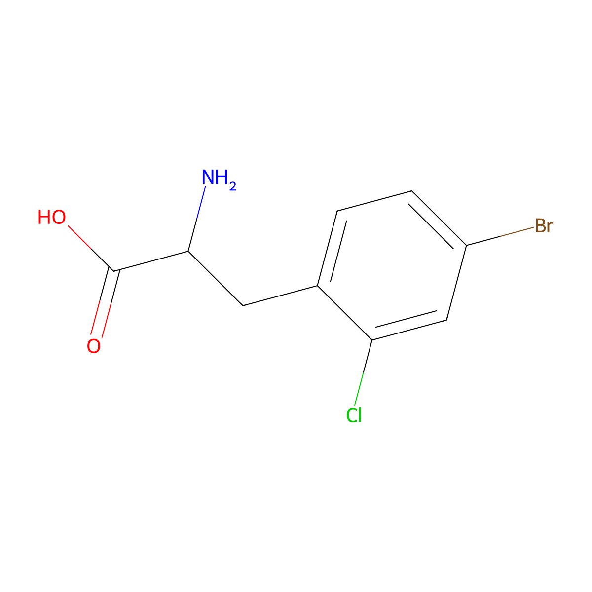 4-Bromo-2-chloro-DL-phenylalanine molecular structure, CAS 444727-07-5