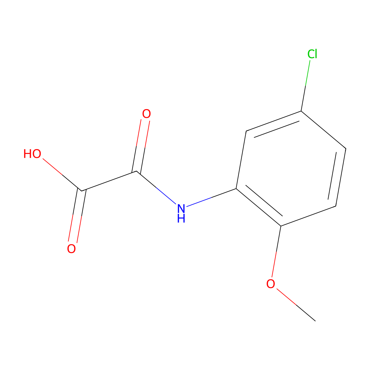 (5-Chloro-2-methoxyanilino)(oxo)acetic acid molecular structure, CAS 444783-62-4