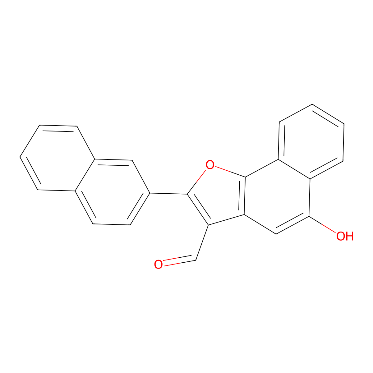 5-Hydroxy-2-(2-naphthyl)naphtho[1,2-b]furan-3-carbaldehyde molecular structure, CAS 444790-52-7