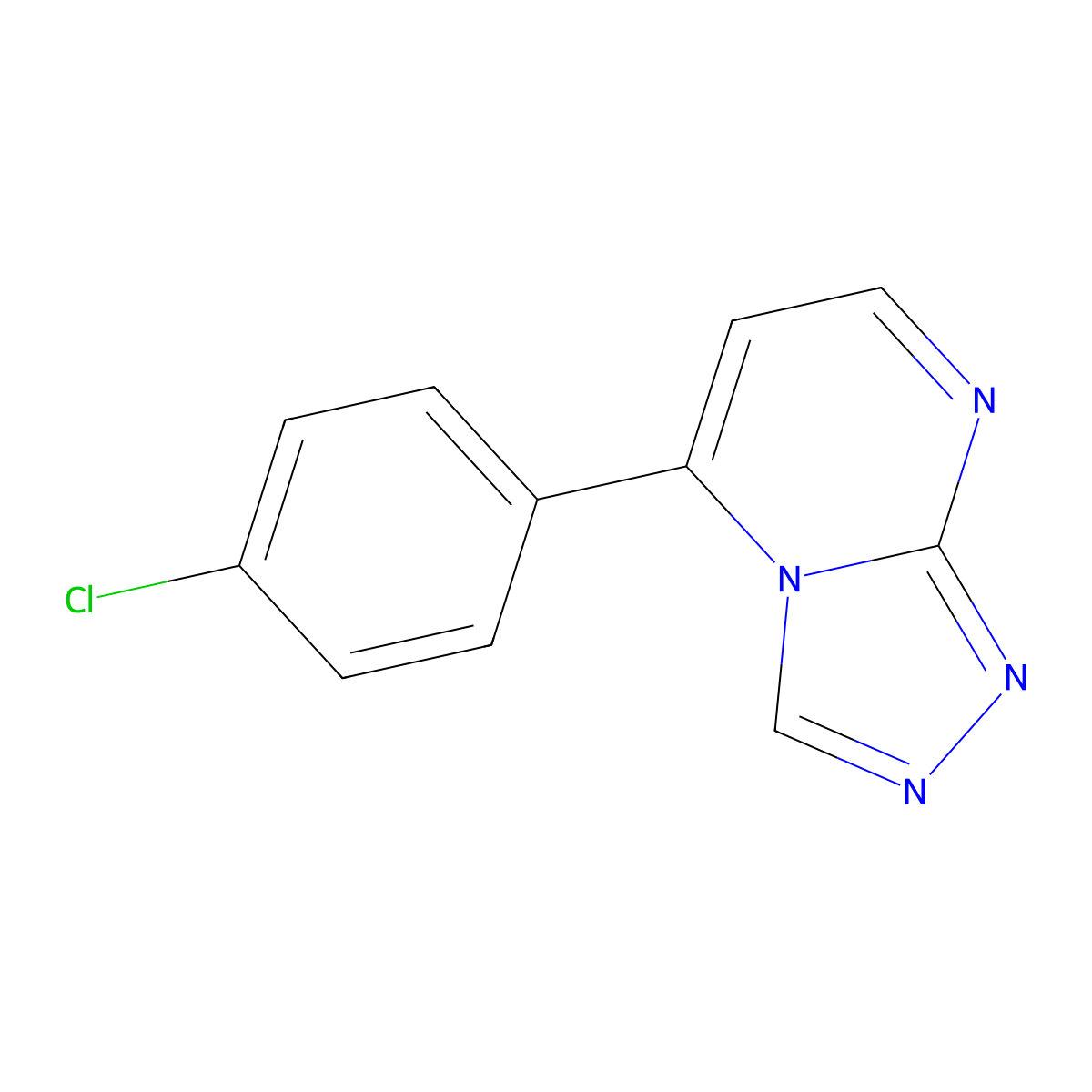 5-(4-Chlorophenyl)[1,2,4]triazolo[4,3-a]pyrimidine molecular structure, CAS 444790-57-2