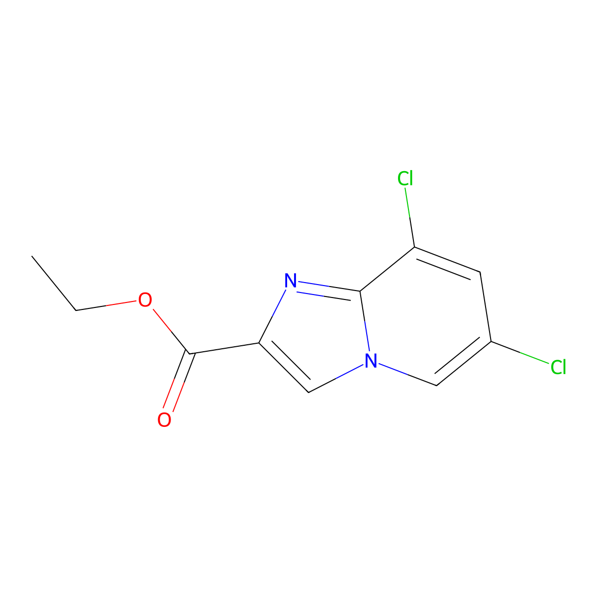 Ethyl 6,8-dichloroimidazo[1,2-a]pyridine-2-carboxylate molecular structure, CAS 444791-55-3
