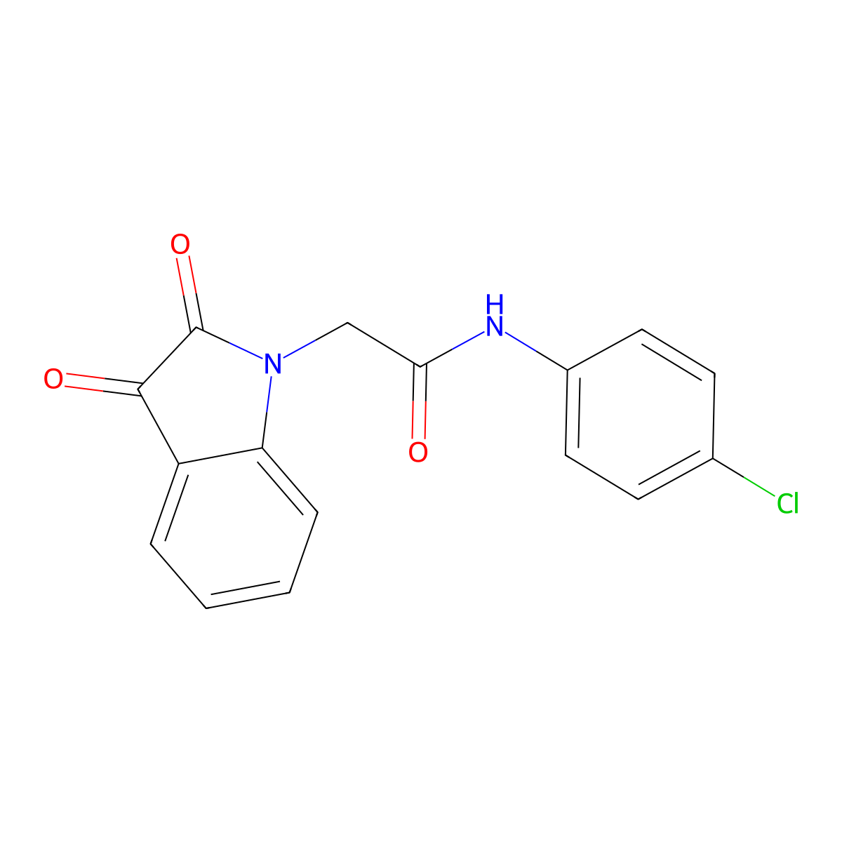 N-(4-chlorophenyl)-2-(2,3-dioxo-2,3-dihydro-1H-indol-1-yl)acetamide molecular structure, CAS 444792-13-6