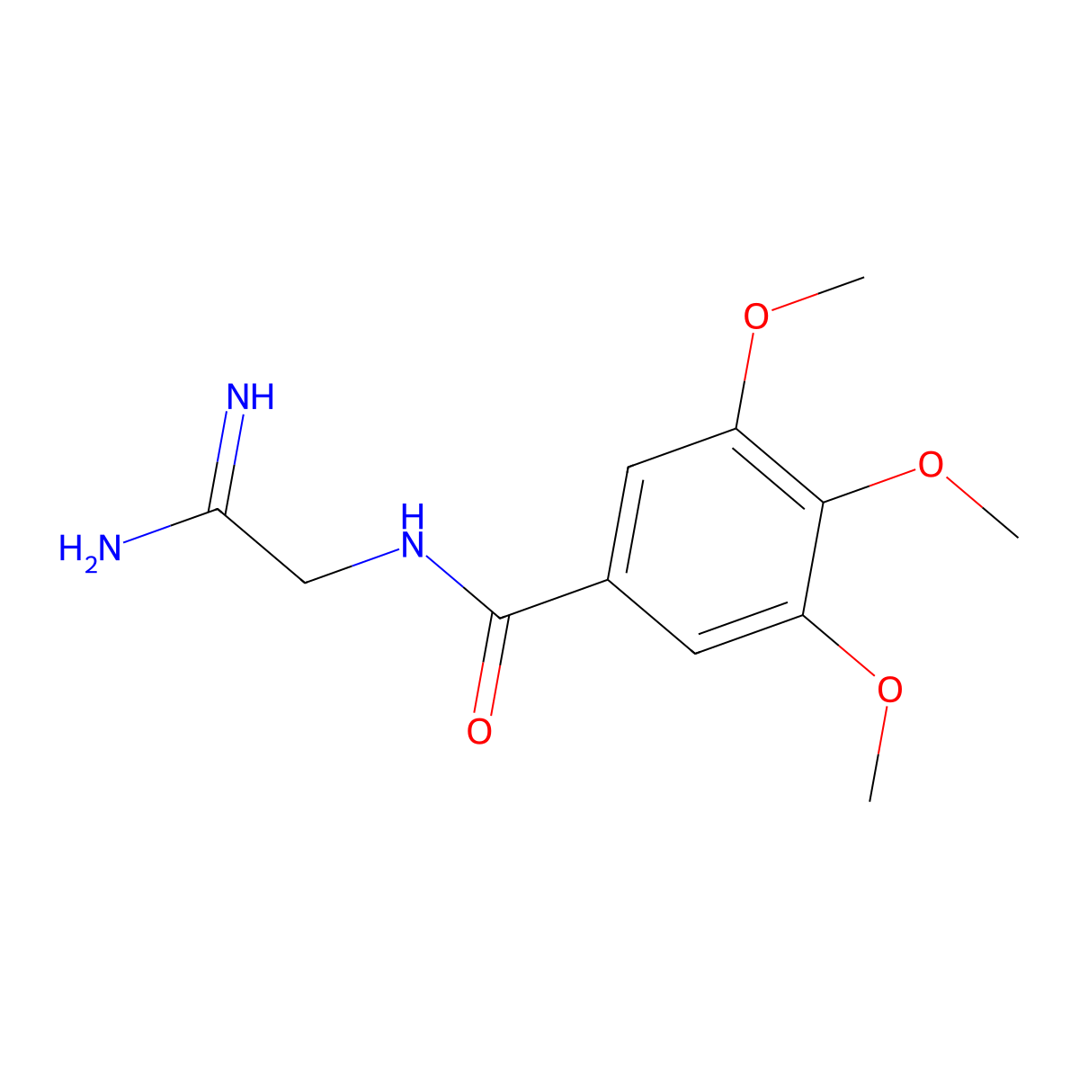 N-(2-amino-2-iminoethyl)-3,4,5-trimethoxybenzamide molecular structure, CAS 444792-14-7