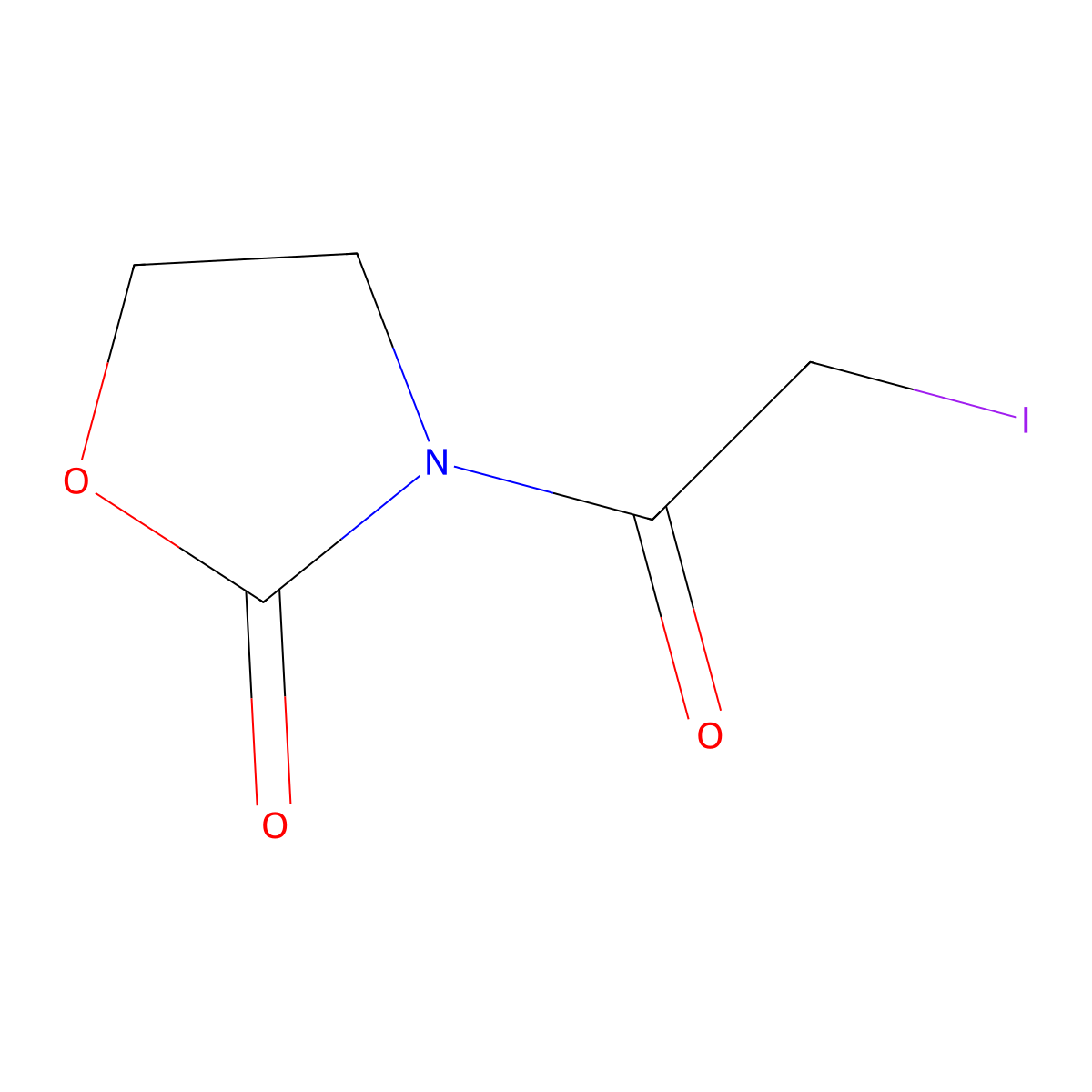 3-(2-Iodoacetyl)-1,3-oxazolidin-2-one molecular structure, CAS 444799-08-0