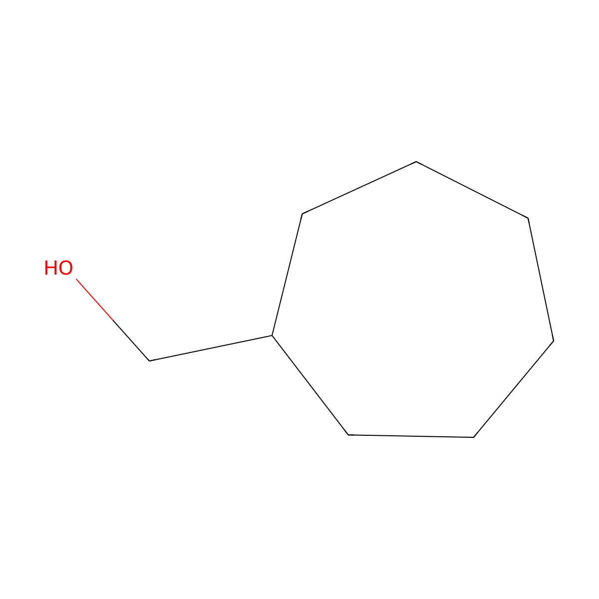 Cycloheptanemethanol molecular structure, CAS 4448-75-3