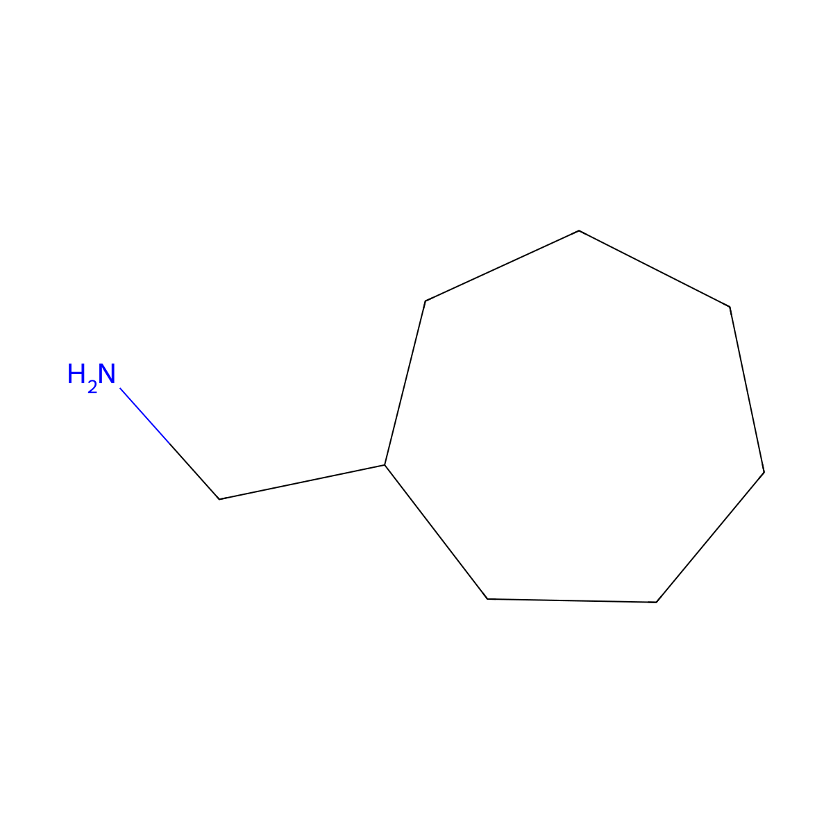 Cycloheptylmethylamine molecular structure, CAS 4448-77-5