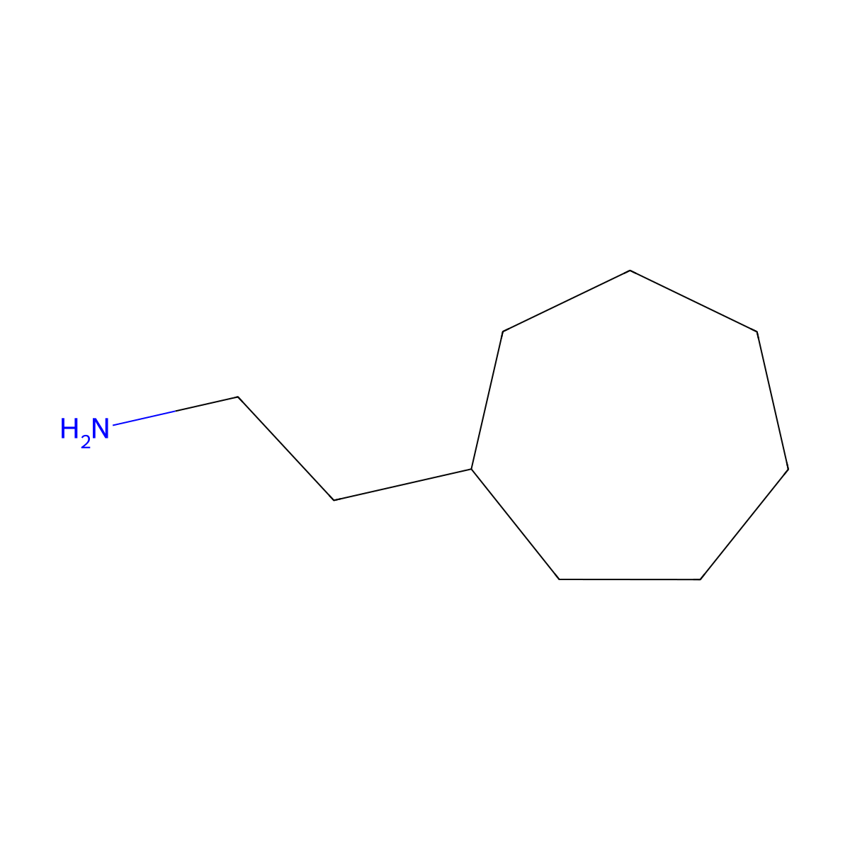 Cycloheptaneethylamine molecular structure, CAS 4448-84-4