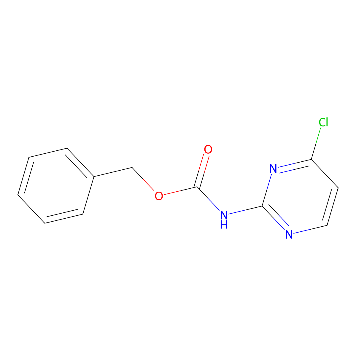 benzyl N-(4-chloropyrimidin-2-yl)carbamate molecular structure, CAS 444814-90-8