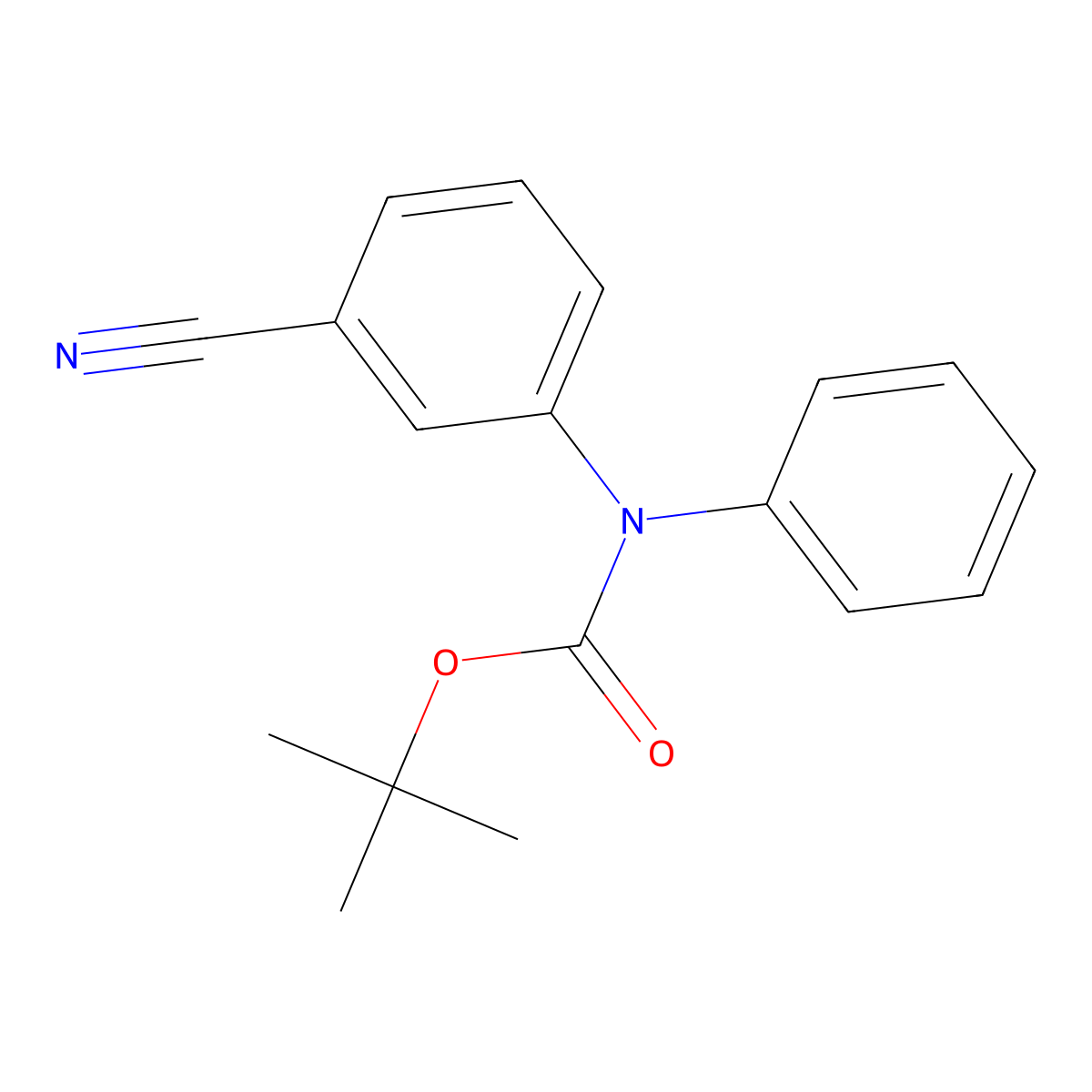 tert-butyl N-(3-cyanophenyl)-N-phenylcarbamate molecular structure, CAS 444815-10-5