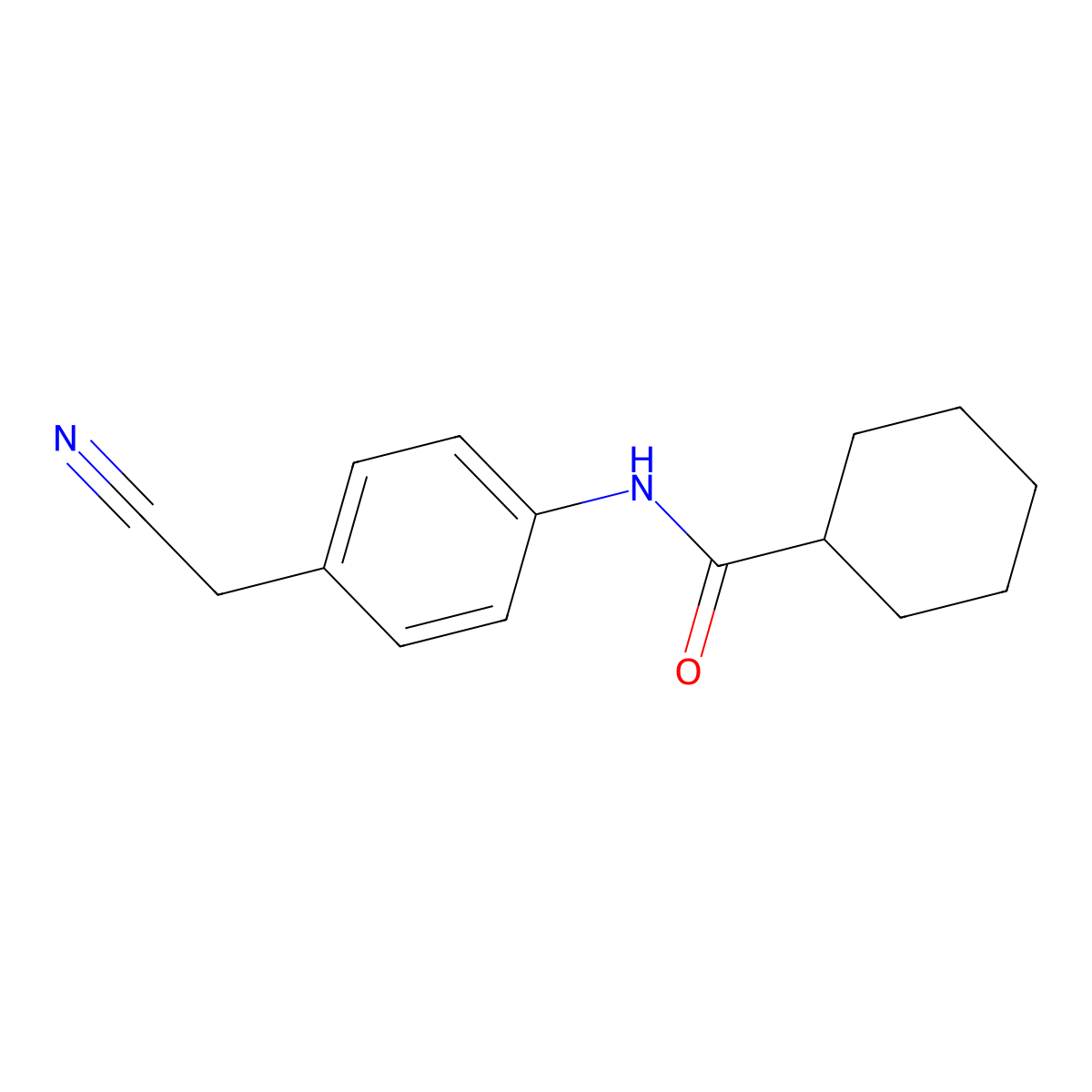 N-[4-(cyanomethyl)phenyl]cyclohexanecarboxamide molecular structure, CAS 444815-12-7