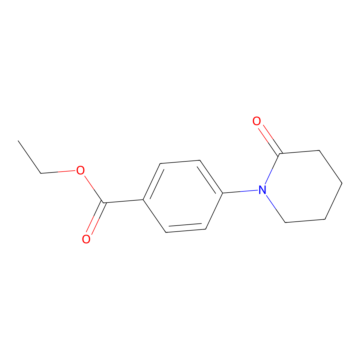 Ethyl 4-(2-oxopiperidin-1-YL)benzoate molecular structure, CAS 444815-14-9