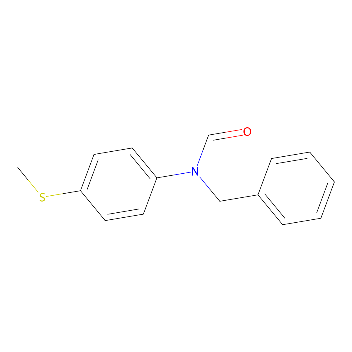 N-benzyl-N-[4-(methylsulfanyl)phenyl]formamide molecular structure, CAS 444815-16-1