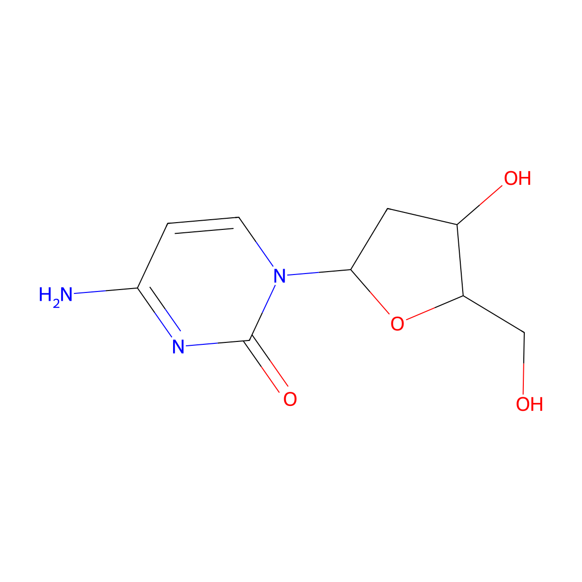 Cytosine Deoxyribonucleoside molecular structure, CAS 4449-40-5