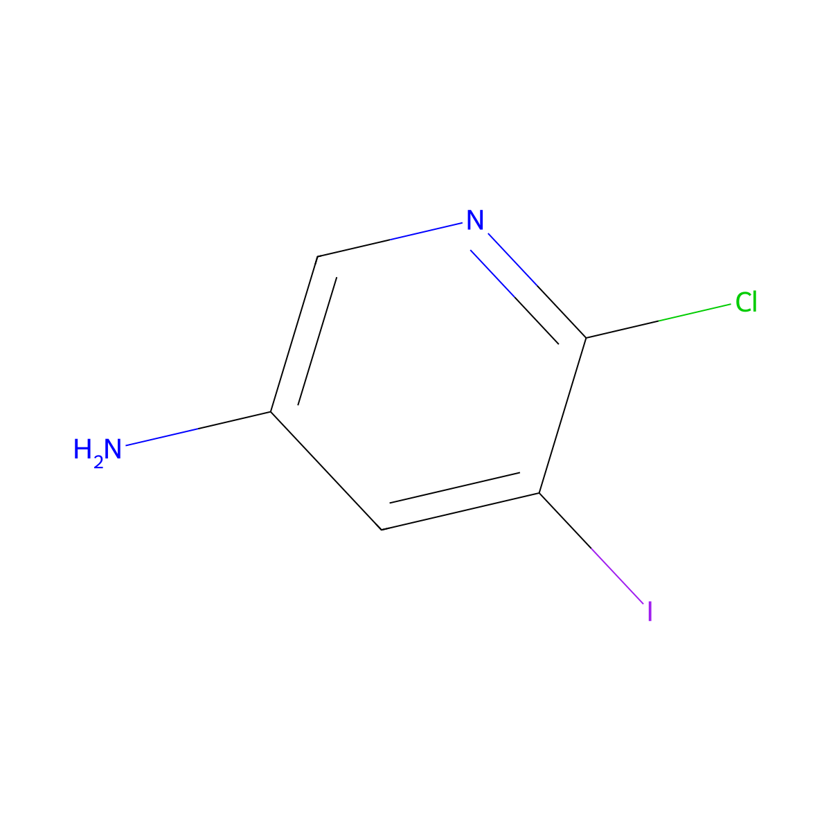 5-Amino-2-chloro-3-iodopyridine molecular structure, CAS 444902-32-3
