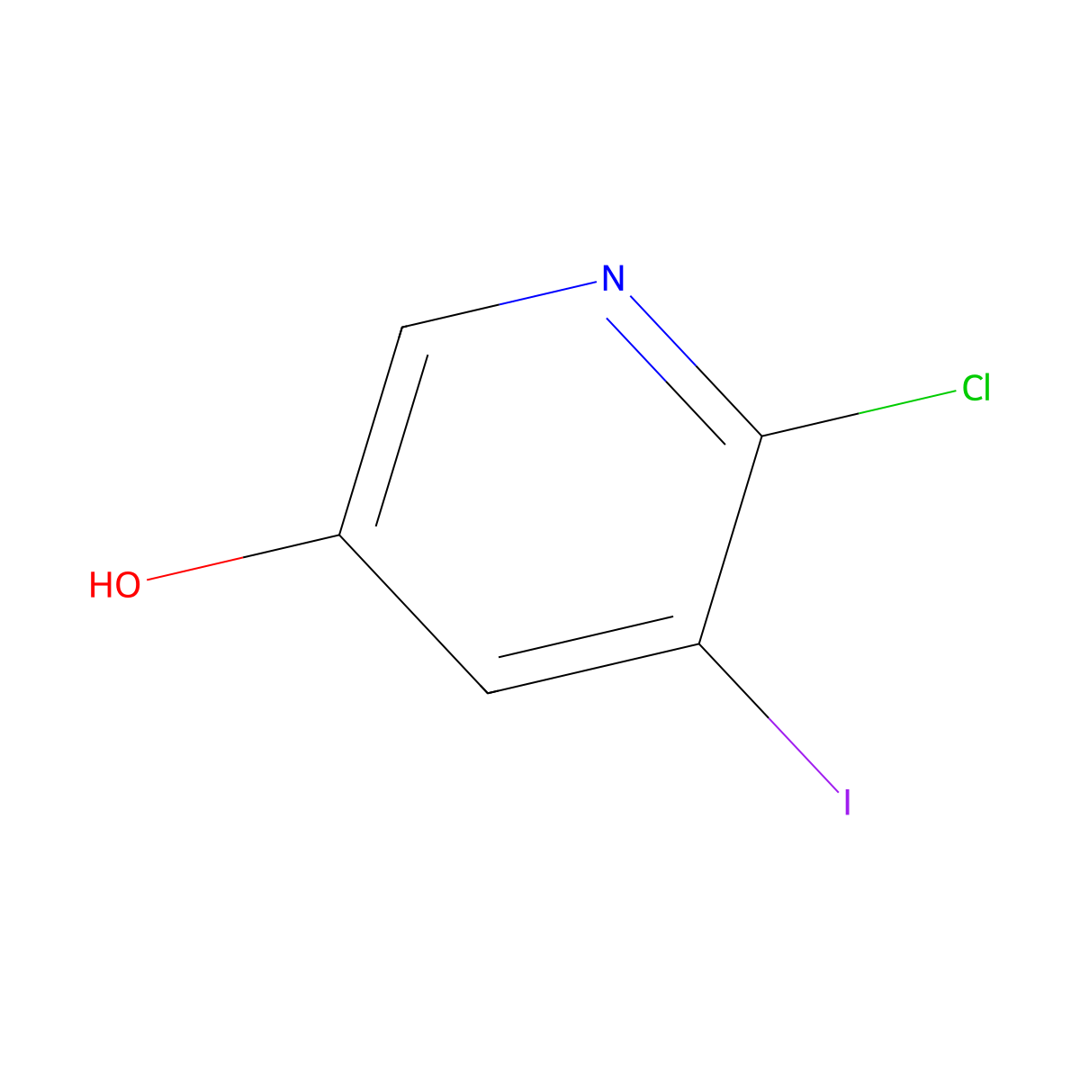 6-Chloro-5-iodopyridin-3-ol molecular structure, CAS 444902-34-5
