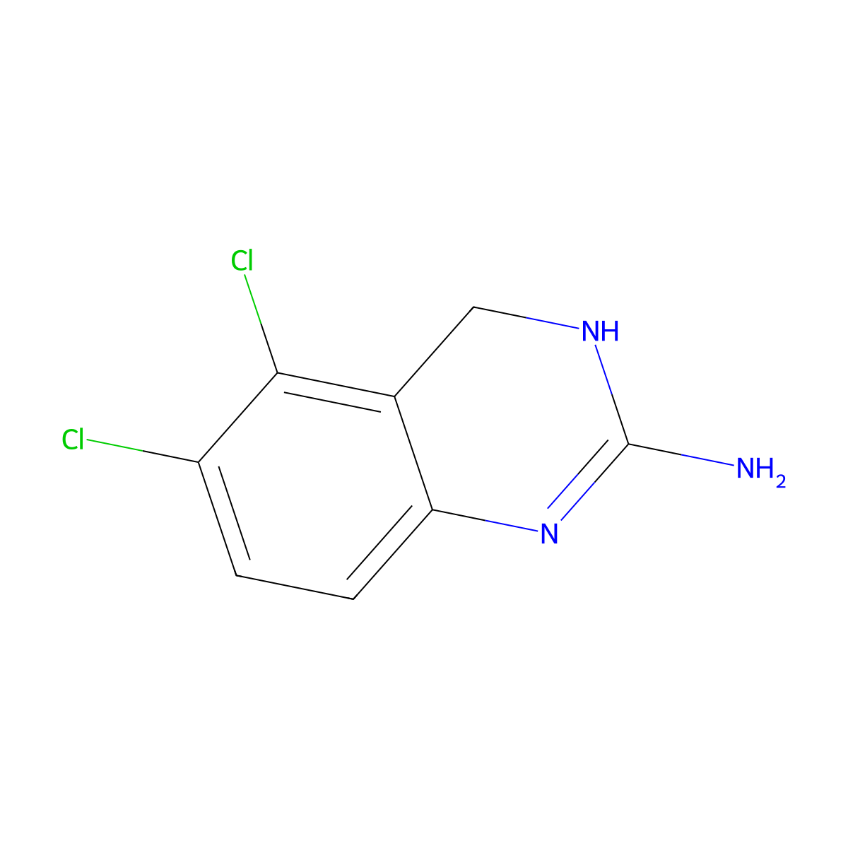 2-Amino-5,6-dichloro-3,4-dihydroquinazoline molecular structure, CAS 444904-63-6