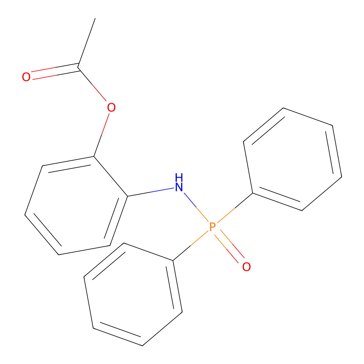 2-[(Diphenylphosphoryl)amino]phenyl acetate molecular structure, CAS 444906-00-7