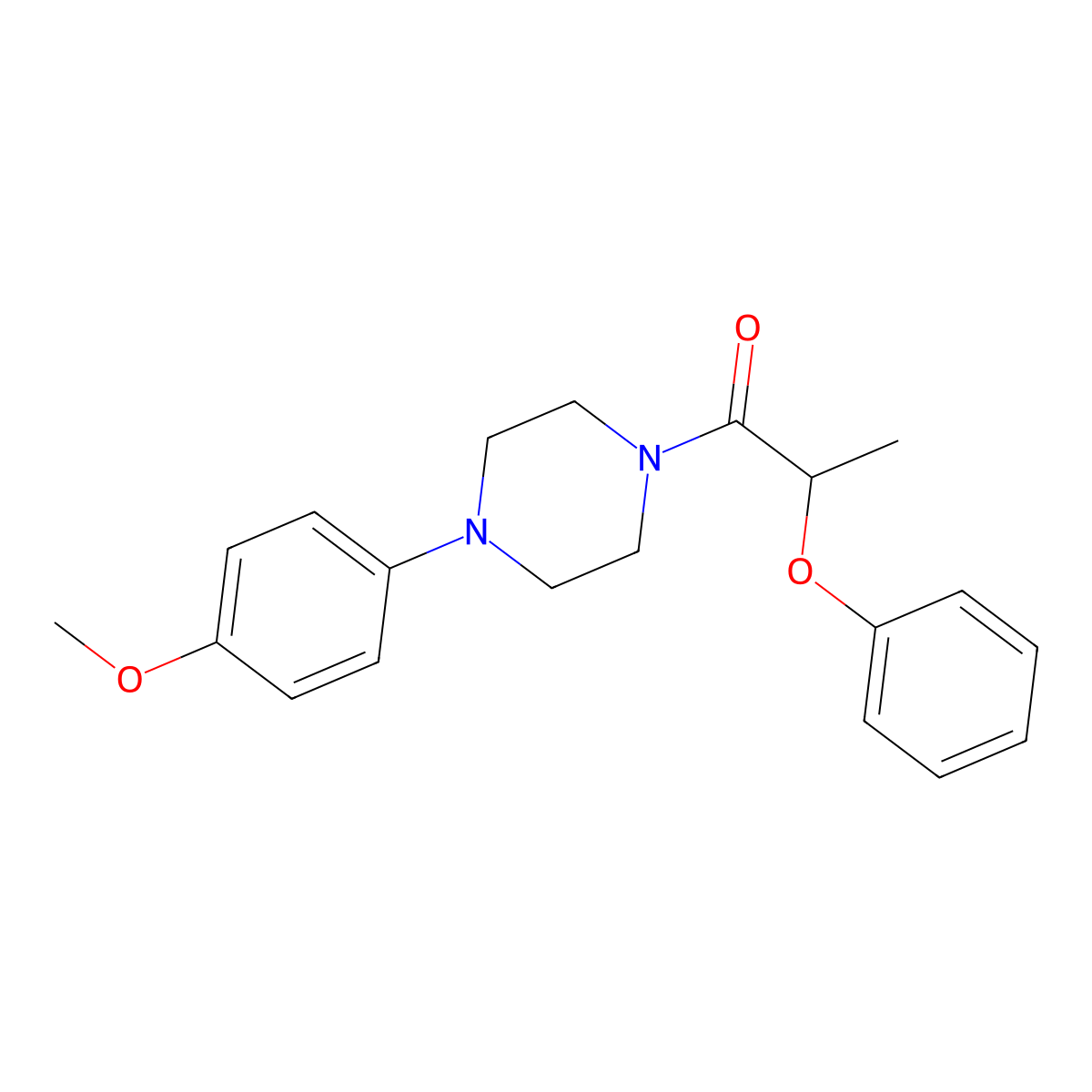 1-[4-(4-Methoxyphenyl)piperazin-1-yl]-2-phenoxypropan-1-one molecular structure, CAS 444906-05-2