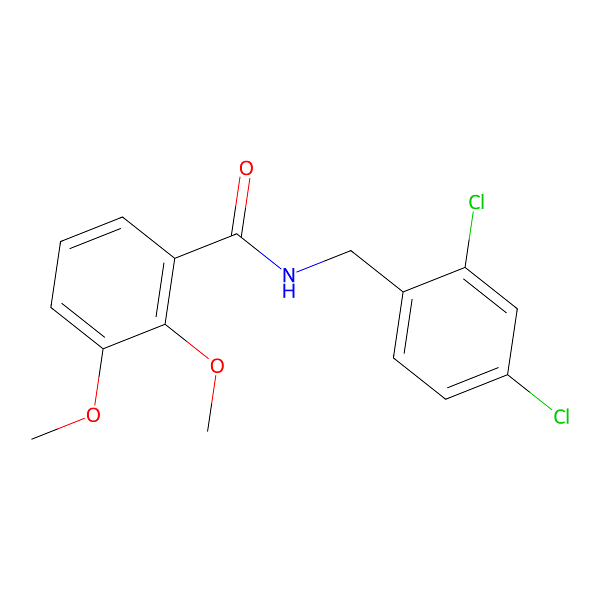 N-(2,4-dichlorobenzyl)-2,3-dimethoxybenzamide molecular structure, CAS 444906-06-3