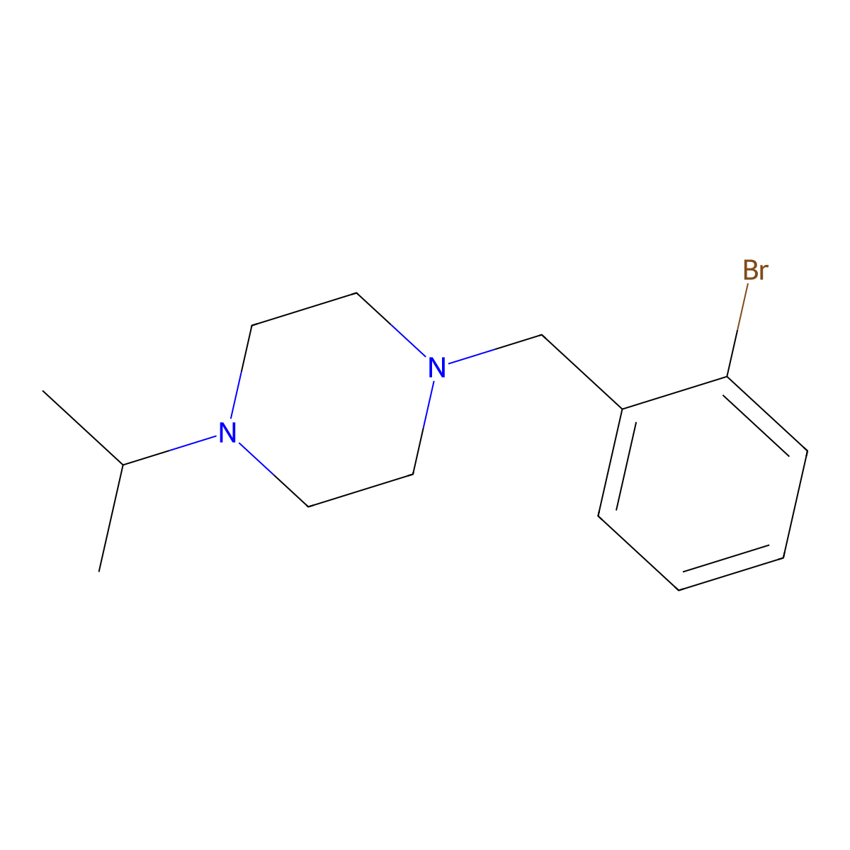 1-[(2-Bromophenyl)methyl]-4-propan-2-ylpiperazine molecular structure, CAS 444907-26-0