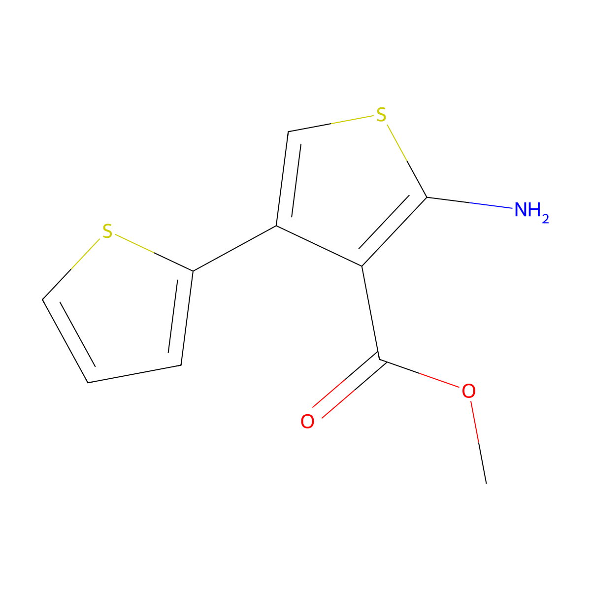 Methyl 2-amino-4-(thiophen-2-yl)thiophene-3-carboxylate molecular structure, CAS 444907-56-6
