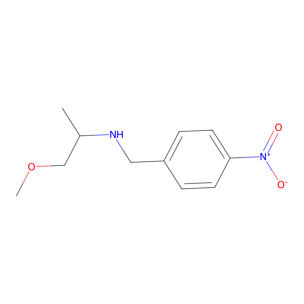 1-methoxy-N-(4-nitrobenzyl)propan-2-amine molecular structure, CAS 444907-60-2