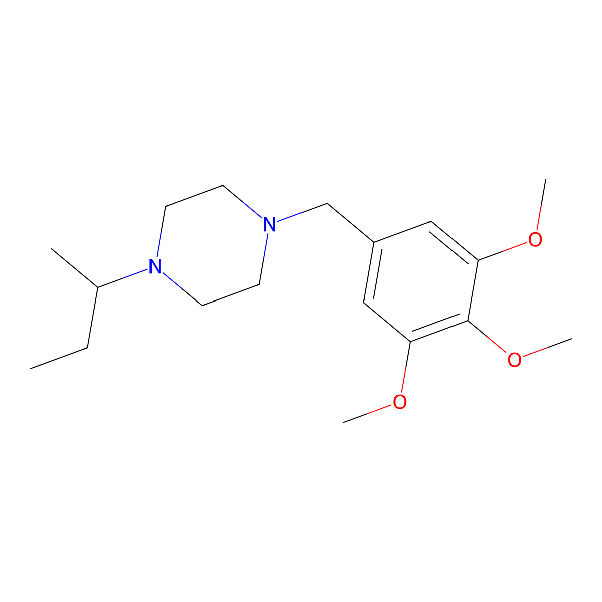 1-(Butan-2-yl)-4-(3,4,5-trimethoxybenzyl)piperazine molecular structure, CAS 444907-63-5
