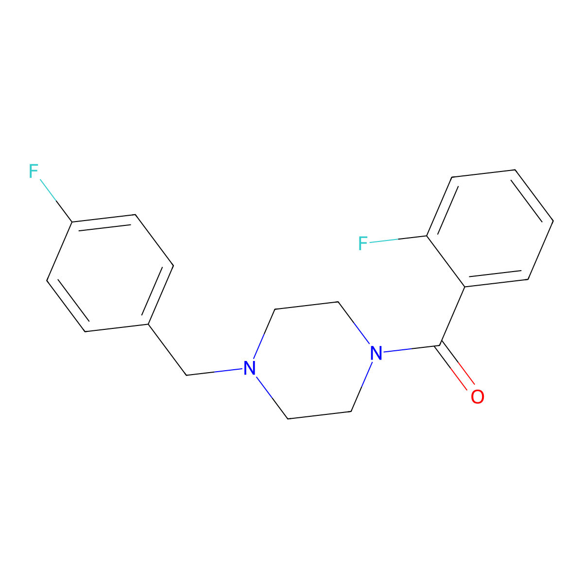 [4-(4-Fluorobenzyl)piperazin-1-yl](2-fluorophenyl)methanone molecular structure, CAS 444907-73-7