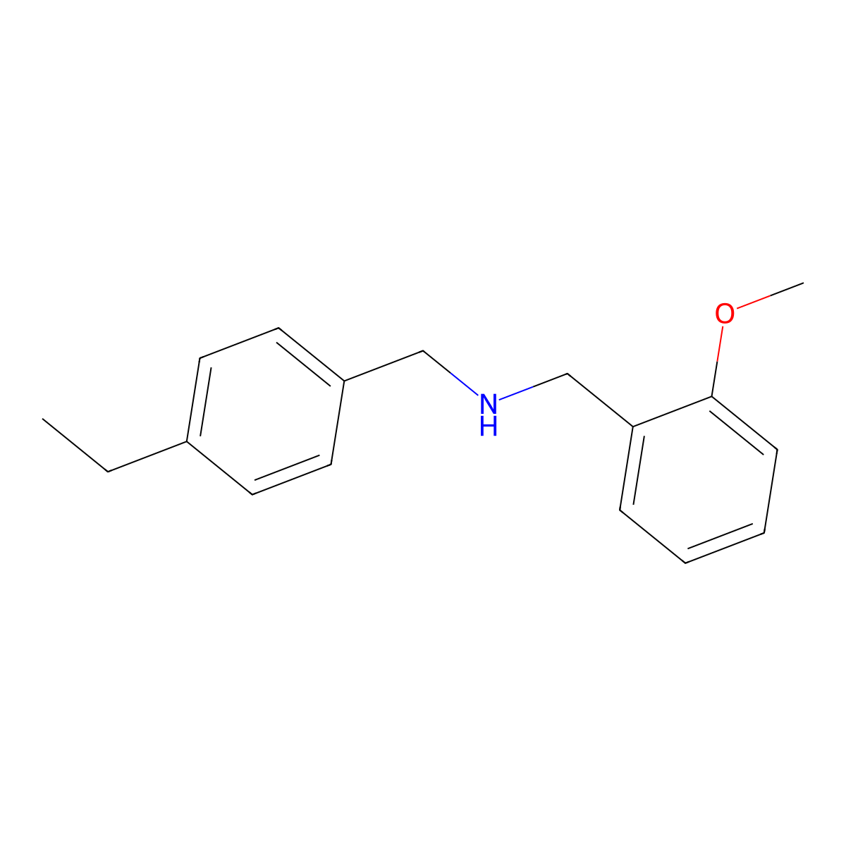 (4-Ethylbenzyl)(2-methoxybenzyl)amine molecular structure, CAS 444907-83-9