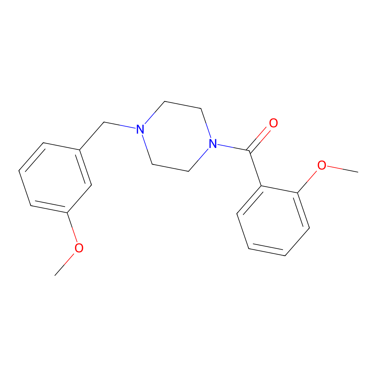 1-(2-Methoxybenzoyl)-4-(3-methoxybenzyl)piperazine molecular structure, CAS 444907-87-3
